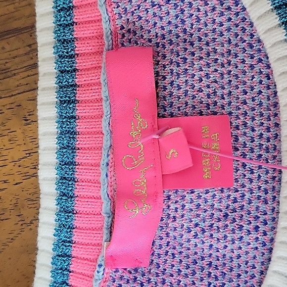 Lilly Pulitzer Vivie Sweater, Ravello Blue Perfect Match Intarsia, Small, NWT - Picture 10 of 15